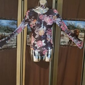 Sheer Floral Bodysuit